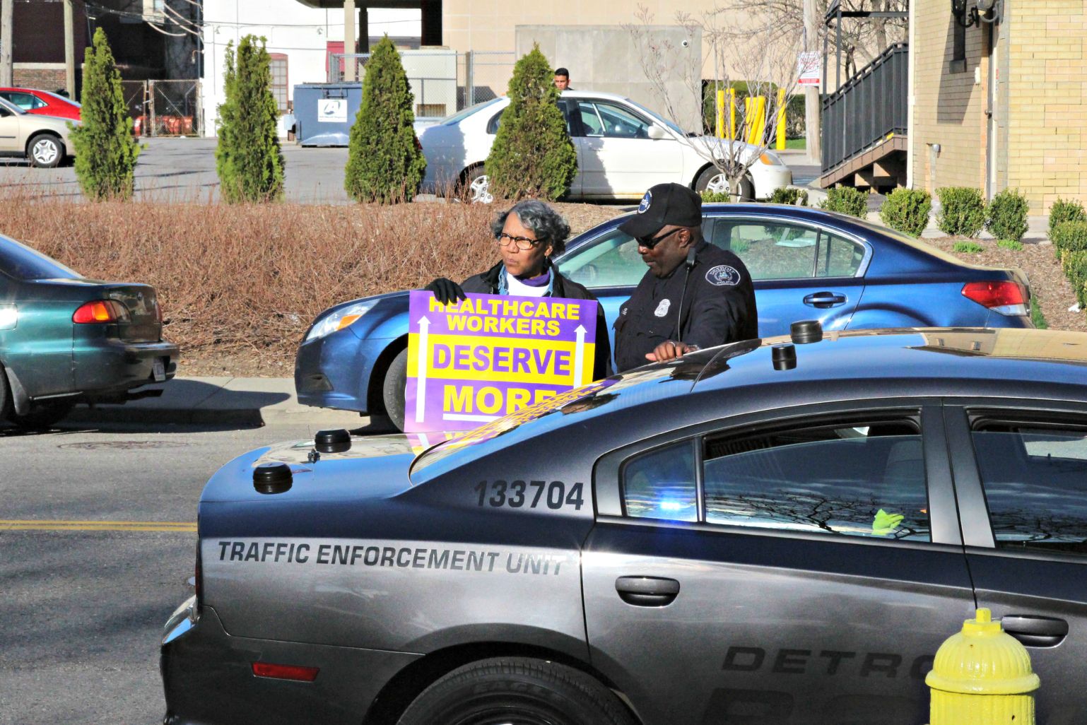 D15 minimum wage protest on campus